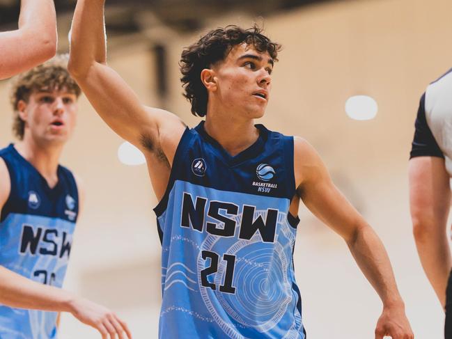 Jesse Weinstein in action for NSW Blue at the 2025 Basketball Australia Under-20 National Championships. Picture: Taylor Earnshaw