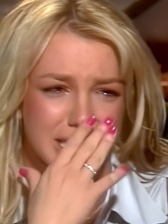 Britney wept through the interview...