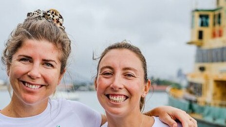 Australian sailors Nina Curtis and Olivia Price are old mates and Olympic silver medallists. Pic: Salty Dingo