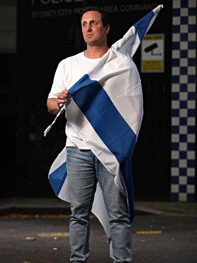 Mark Spiro was arrestedat a pro-Palestine rally. Picture: Adam Yip