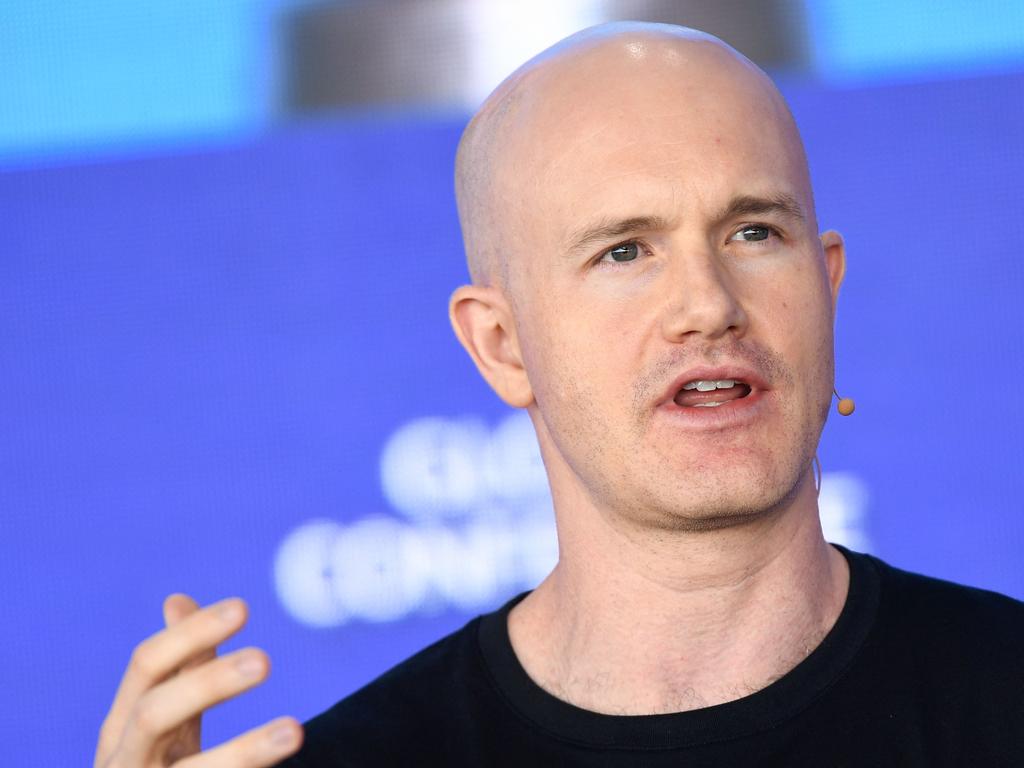 Coinbase co-founder and CEO Brian Armstrong. Picture: Patrick T. Fallon/AFP