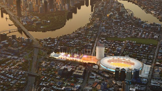 Artist impression of the proposed Gabba redevelopment