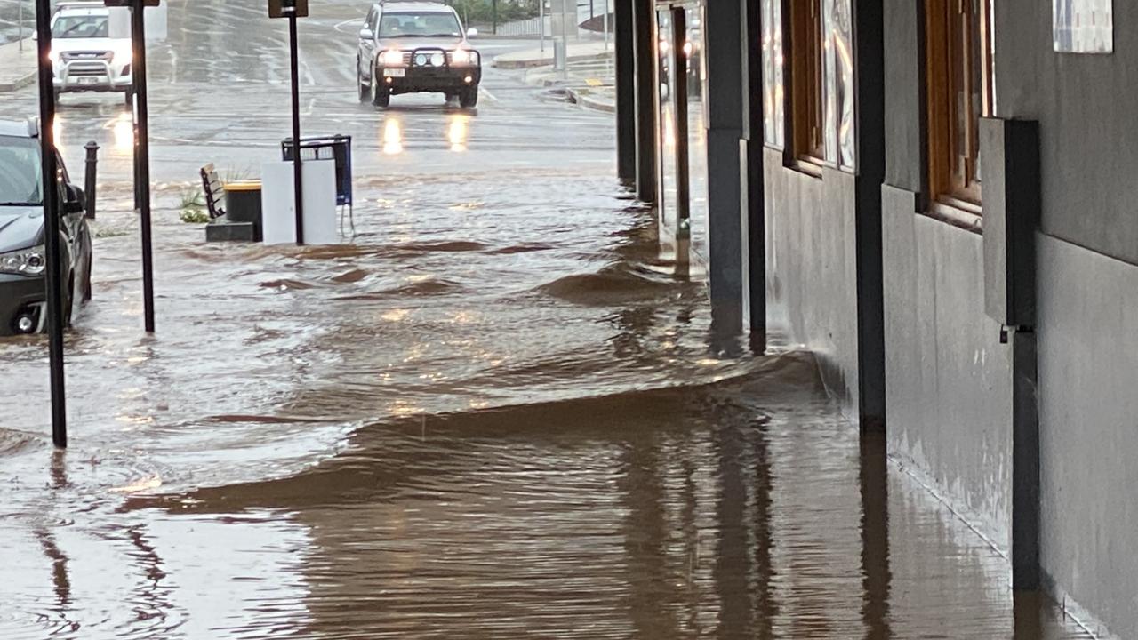Rob Mercer from Wings over the Downs took these photos as his store was flooding for the second time in a month.