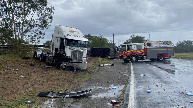 BMA CQ Rescue worked alongside the crew from CapRescue at a truck and ute crash at Marlborough on Thursday, December 5 before transporting someone injured to Rockhampton Hospital.