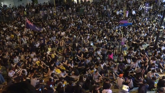 Protesters rally in Hong Kong to ask for international support