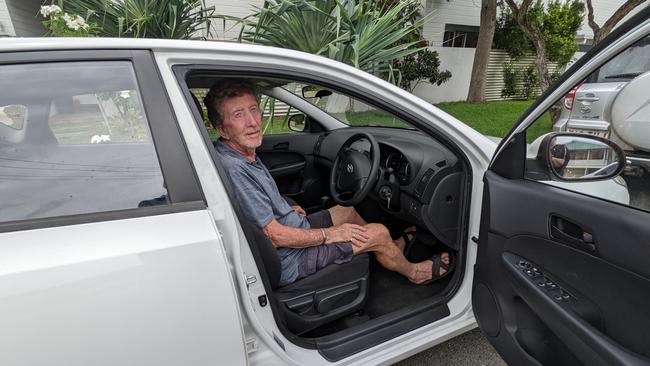 Palm Beach resident Brian Maisey with his new car. Picture: Keith Woods.