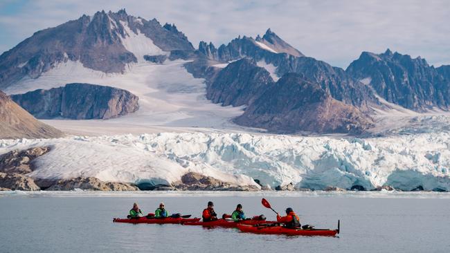 A moderate level of fitness and some experience is needed for the sea-kayaking program. Picture: Jason Charles Hill/Supplied.