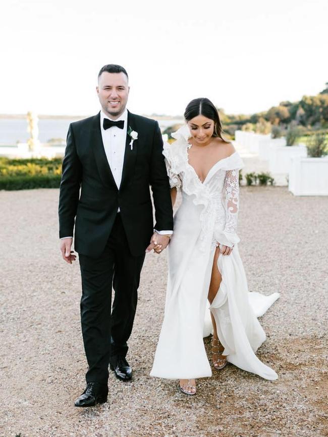 Pinar Babacan and Brenden Willie, pictured at their lavish wedding in 2018. Picture: Facebook/Supplied