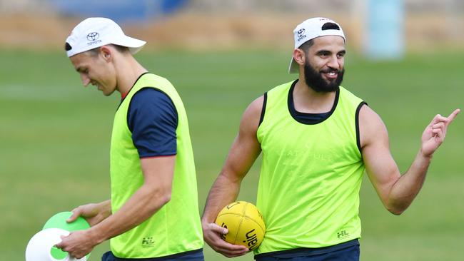 Wayne Milera, right, is out with a foot injury. Picture: AAP Image/David Mariuz