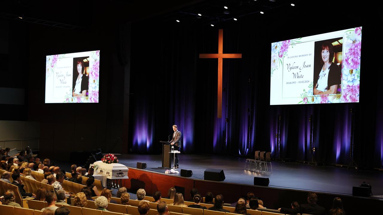 Funeral for Vyleen Joan White at Riverlife Baptist Church, 17 Mile Rocks. Picture: Liam Kidston