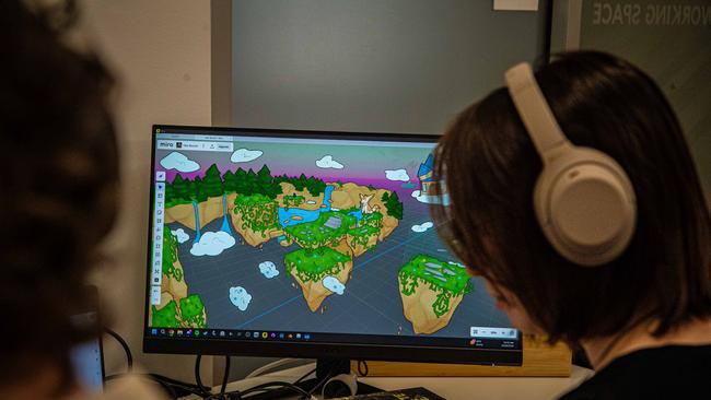 Skye Lavelle and Declan Smyth, the creative minds behind Hex Bound, an emotionally rich puzzle platformer set in the Northern Territory. Their game explores identity, illness, and belonging through the eyes of a half-witch, half-fae protagonist caught between two worlds. Picture: Supplied