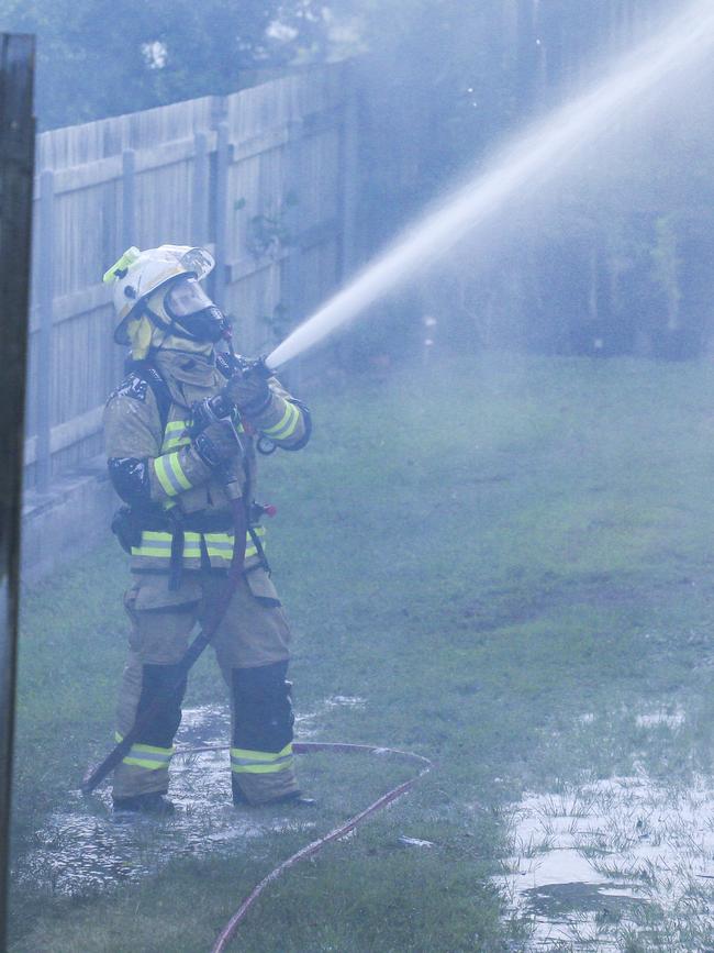 Emergency Services attended a Boarding House fire on Walton St, Dutton Park on Brisbane’s Inner Southside. Picture: NCA NewsWire / Glenn Campbell