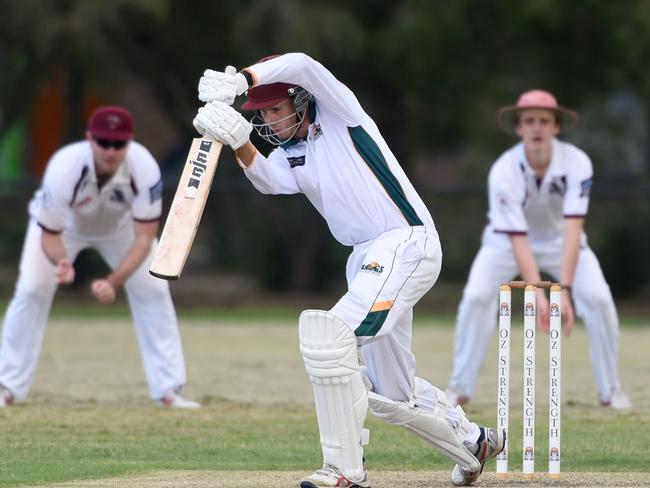 Helensvale Pacific Pines batsman Kaleb Day. Picture: Steve Holland