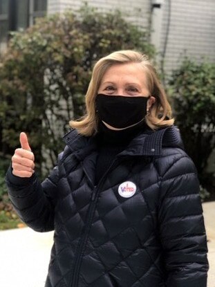 Hillary Clinton. ‘Just voted. Felt good.’ Picture: Instagram