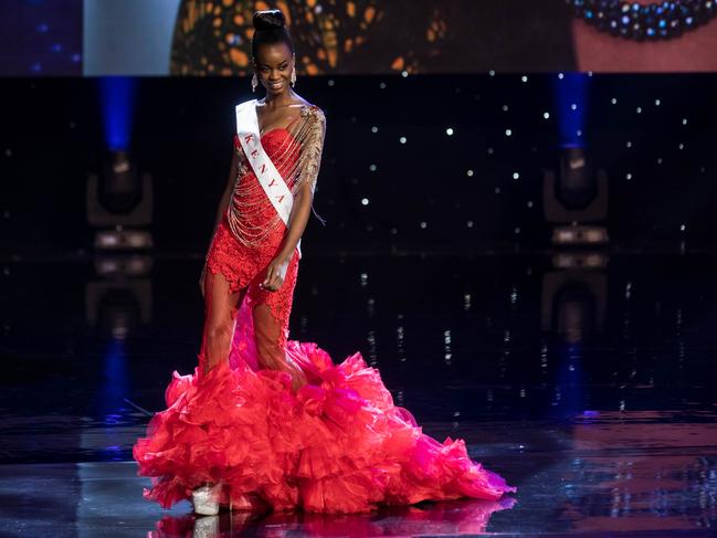 Miss Kenya Evelyn Njambi Thungu is pictured during the Grand Final of the Miss World 2016 pageant at the MGM National Harbor December 18, 2016 in Oxon Hill, Maryland. Picture: AFP