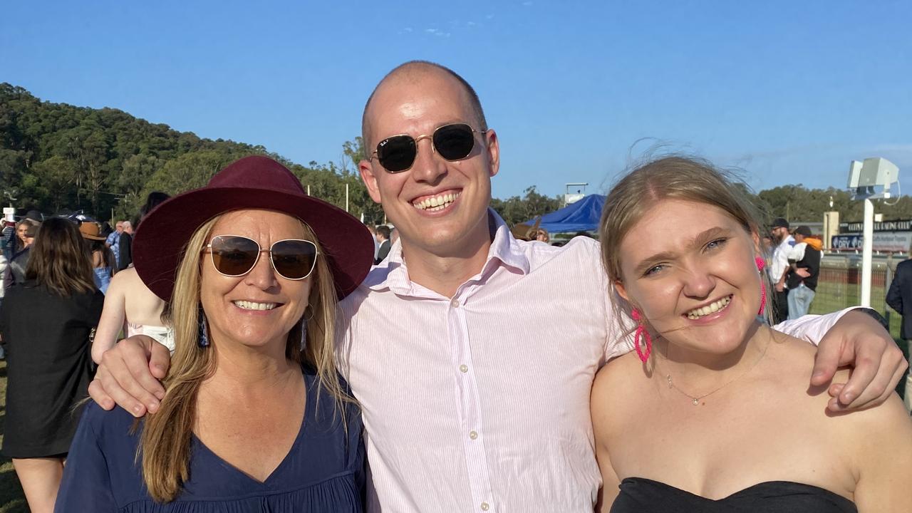 Heather Thomas, Tom Paff and Maddie Taylor at the Coffs Cup 2022. Picture: Matt Gazy