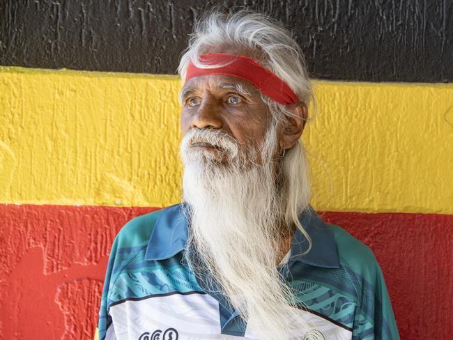 VOICEREF23 At the 'Voice to Parliament referendum polling booth at the indigenous community of Yarrabah in far north Queensland - Mitchell Bulmer after voting . Image By Brian Cassey