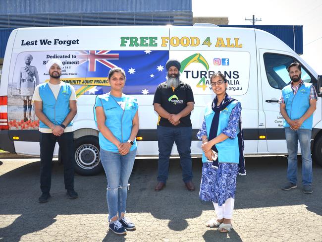 Food charity Turbans 4 Australia are experiencing a simultaneous drop in donations and increase in demand. Picture: Supplied.