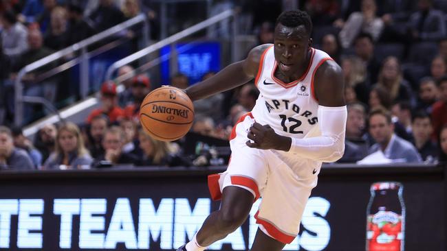 Deng Adel got some minutes for the Raptors in the fourth quarter: Picture: Getty