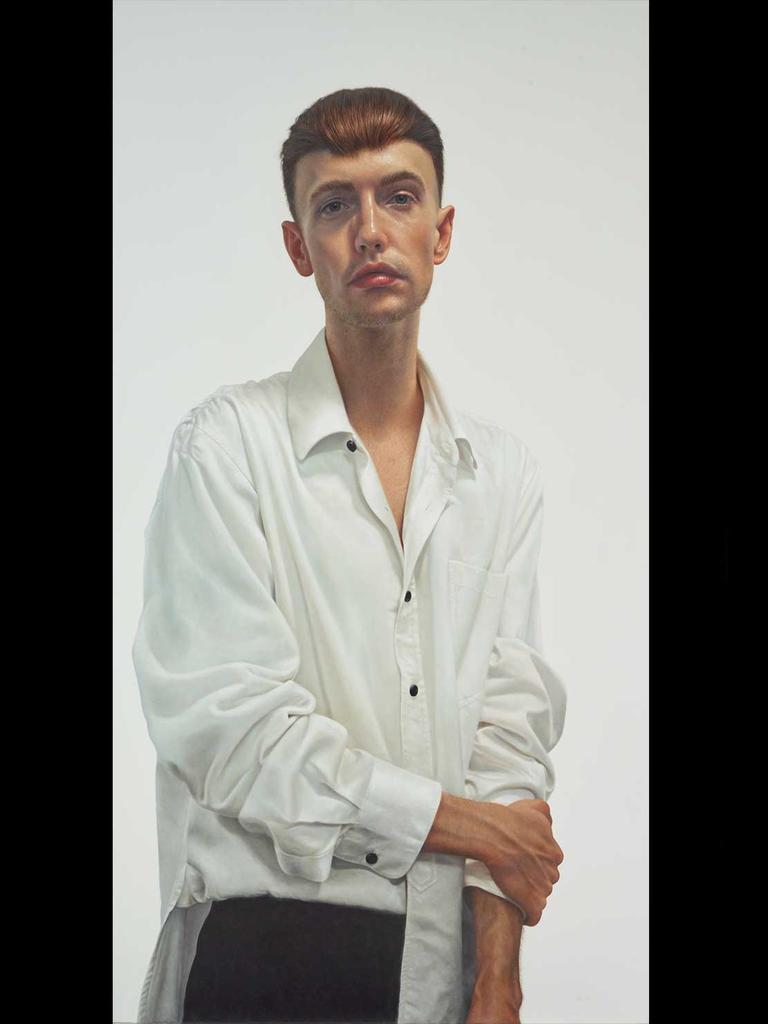 Nick Stathopoulos: The white shirt. <br/>Portrait of artist Tané Andrews.