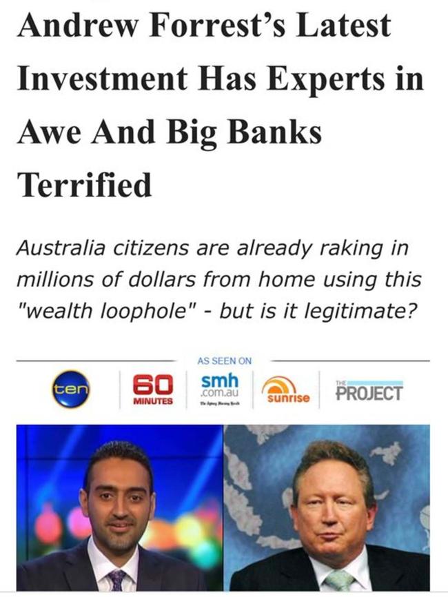 Andrew Forrest is pursuing criminal action against Facebook. The crux of it is that he's alleging Facebook has allowed crypto scammers to use his name and likeness on its platform for years, along with others including Waleed Aly, Dick Smith and David Koch.