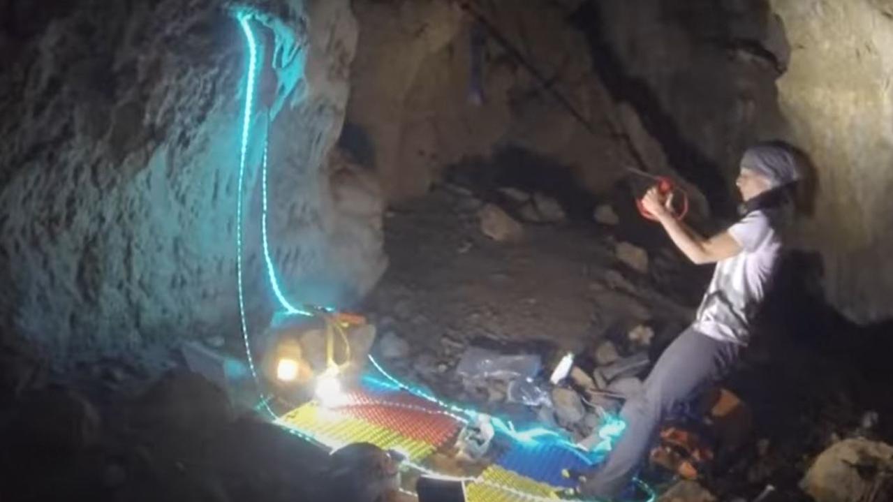 Beatriz Flamini, 50, spent 500 days about 230 feet below the ground outside of Granada. Picture: YouTube
