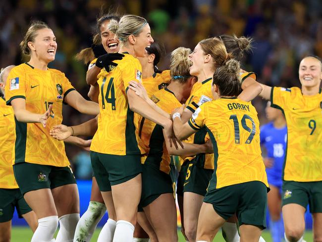 Australia win after a very tense penalty shootout during the FIFA WomenÃ&#149;s World Cup quarter final between Australia and France at Suncorp Stadium in Brisbane. Picture: Adam Head