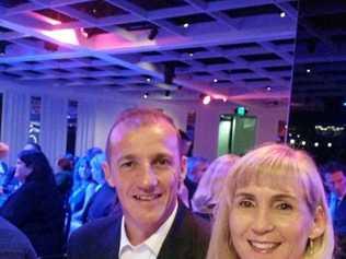 Lismore mayor Isaac Smith and Sharyn Hunnisett - Lismore City Council's Environmental Strategies Officer. at the LG Professional Awards in Sydney.