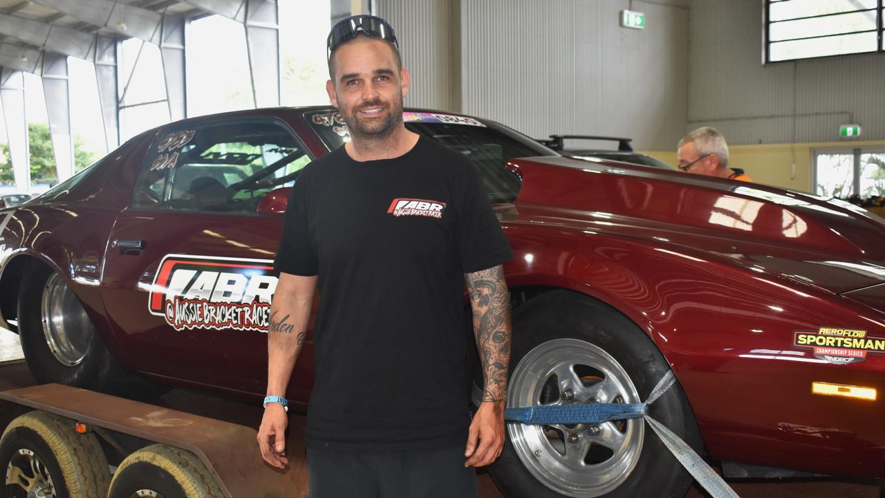 Rockhampton's Ace Edwards with his Pontiac Firebird at scrutineering for Rockynats 04 at the Rockhampton Showgrounds on March 28, 2024.