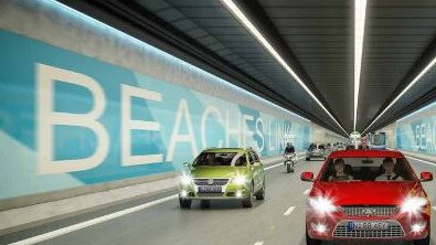 An artist's impression of the Beaches Link tunnel which planner say reduce traffic on surface roads leading into the northern beaches. Picture: Transport for NSW