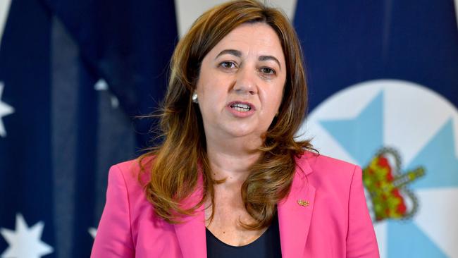 Queensland Premier Annastacia Palaszczuk is grateful that hospitalisations in her state remain mercifully low. Picture: John Gass