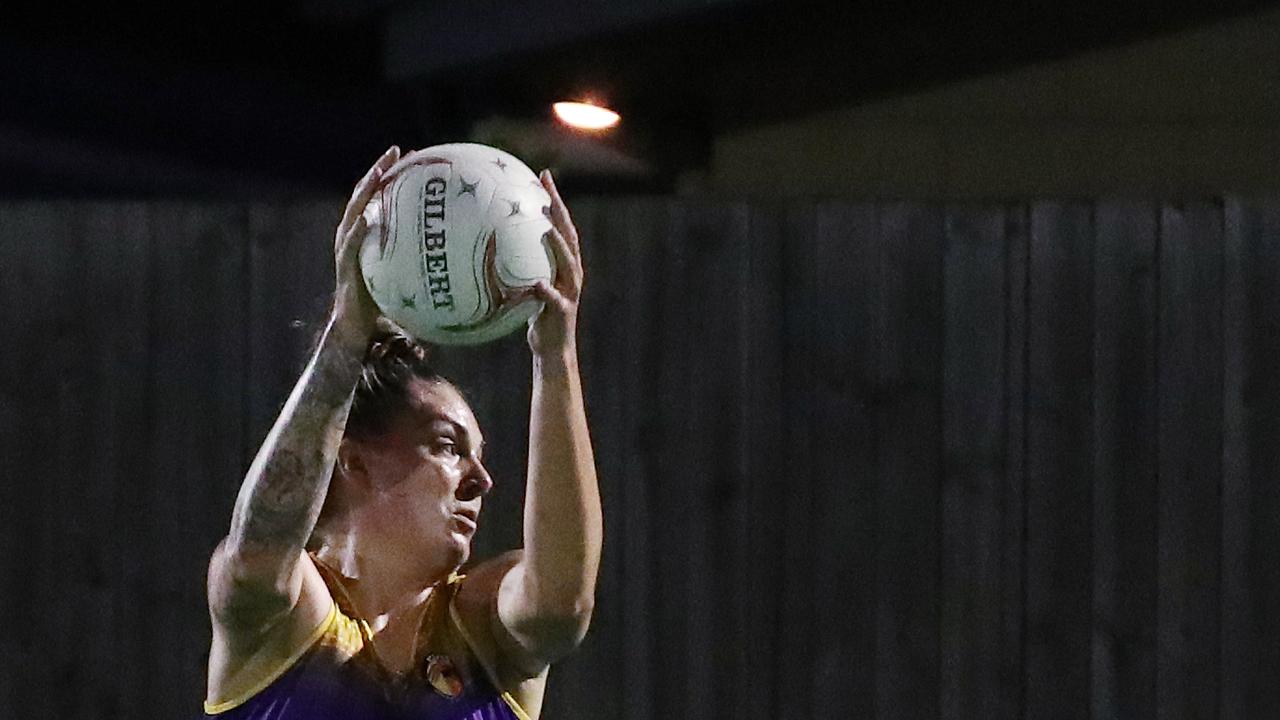 Fierce's Cayla George in the Cairns Netball Association Senior Division 1 match between the Phoenix Fierce and the Cairns Saints. PICTURE: BRENDAN RADKE