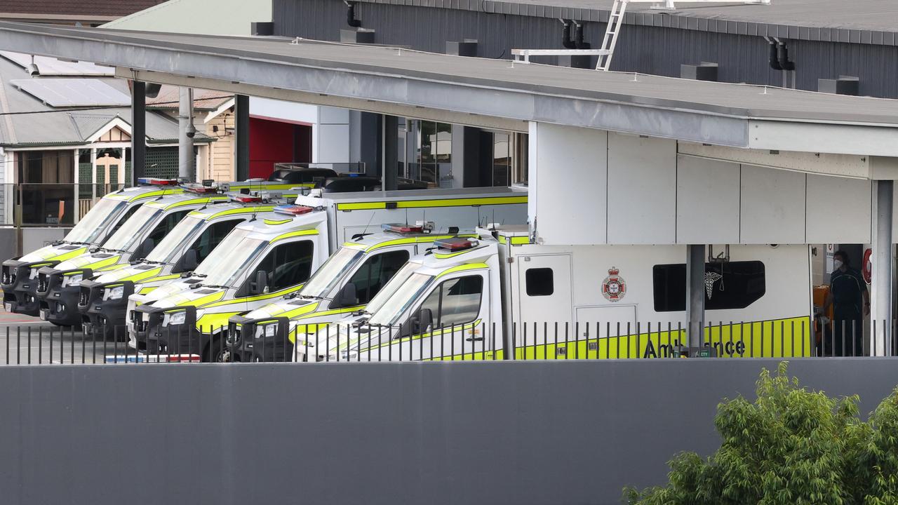 Ramping at Princess Alexandra Hospital, where some drove off from last night in search of hospitals with capacity. Picture: Liam Kidston