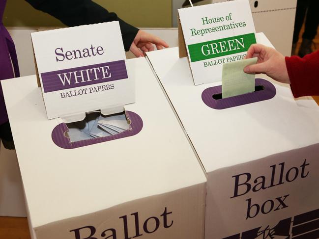 Ballot boxes in the seat of Batman. Saturday, July 2. 2016. Picture: David Crosling