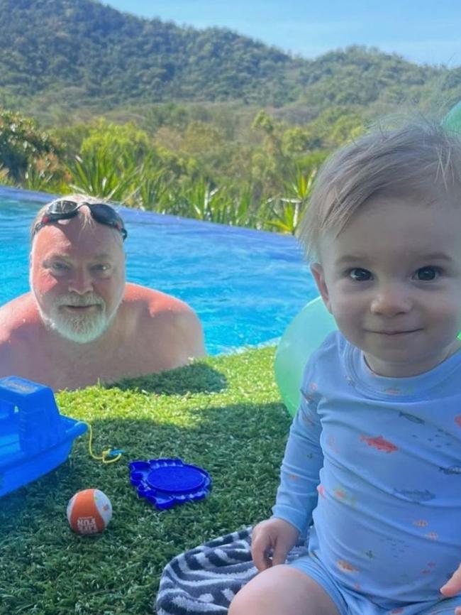 Kyle Sandilands and son Otto. Picture: Instagram