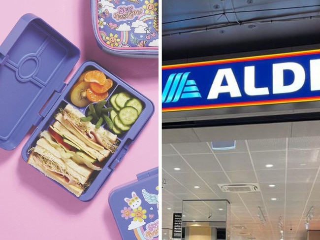 Aldi have released three bento lunch boxes. Picture: Supplied