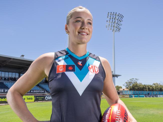 Matilda Scholz is tracking towards star status in the AFLW. Picture: Ben Clark