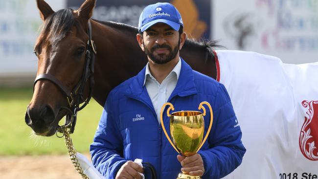 Godolphin trainer Saeed Bin Suroor hopes Caulfield Cup winner Best Solution can give the global training giant its first victory in the Melbourne Cup. Picture: Getty Images