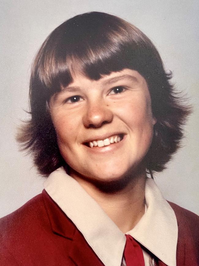 Alison Watkins, nee Lester, in her final year of school at St Michael’s Collegiate, where she boarded from the time she was in Grade 6.