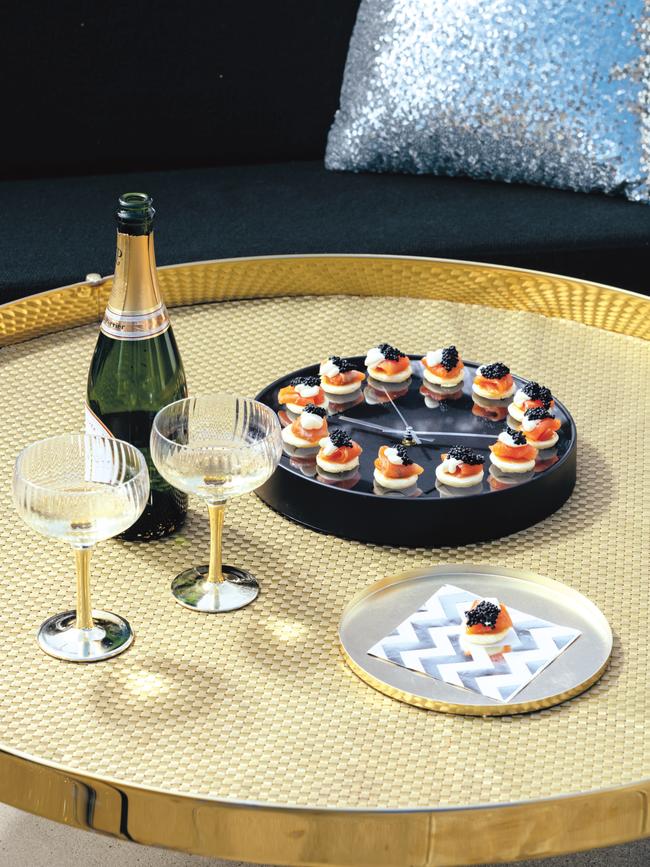 All NYE parties need champagne and a bit of bling. Picture: Commission Studio