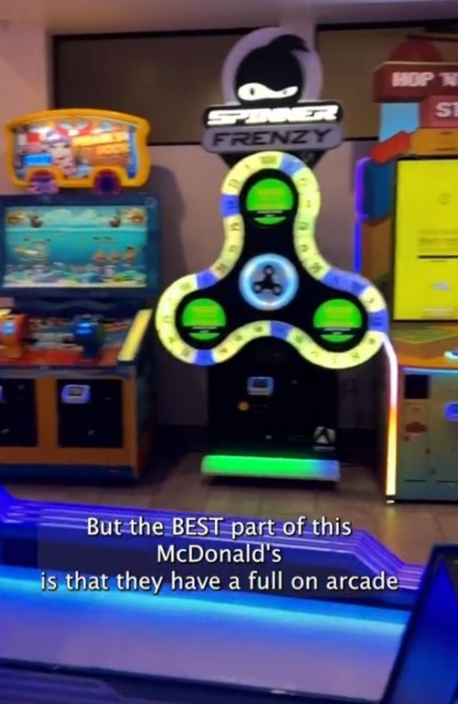 And said the best part of the Macca’s was its arcade. Picture: TikTok/seemagetsbaked