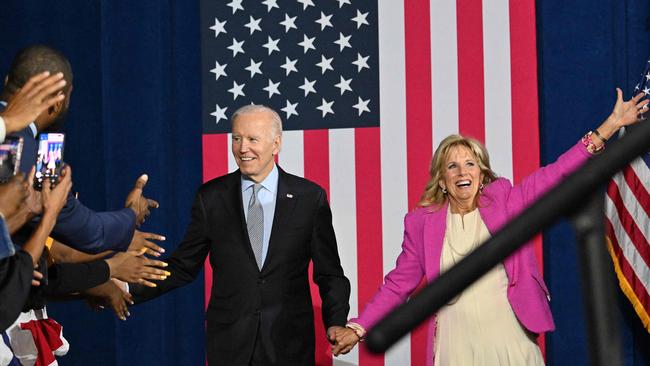 US President Joe Biden and First Lady Jill Biden. Picture: AFP