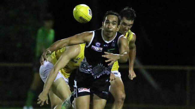 Eddie Betts stood out for Palmerston on his NTFL return against Southern Districts. Picture: Roz Lavercombe / AFLNT Media