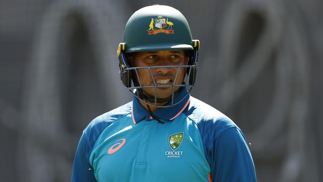 Usman Khawaja of Australia bats during an Australia Test squad nets session at Melbourne Cricket Ground on December 24, 2023 in Melbourne, Australia. Picture: Getty