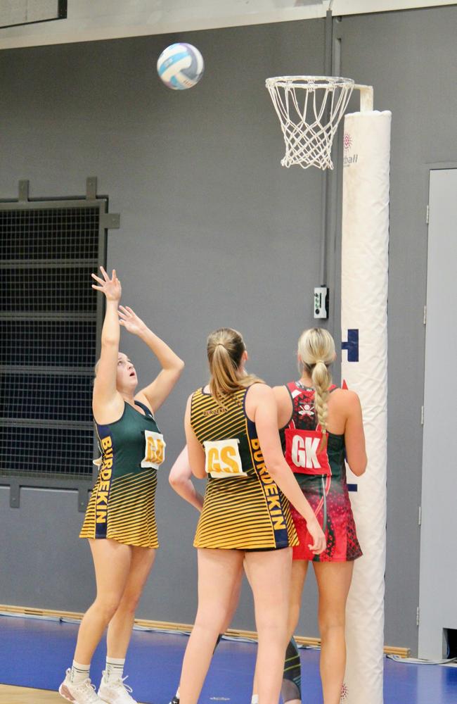 Sarah Mainwaring-Samwell playing in Townsville's Premier League netball in 2024. Picture: Townsville City Netball Association Inc.