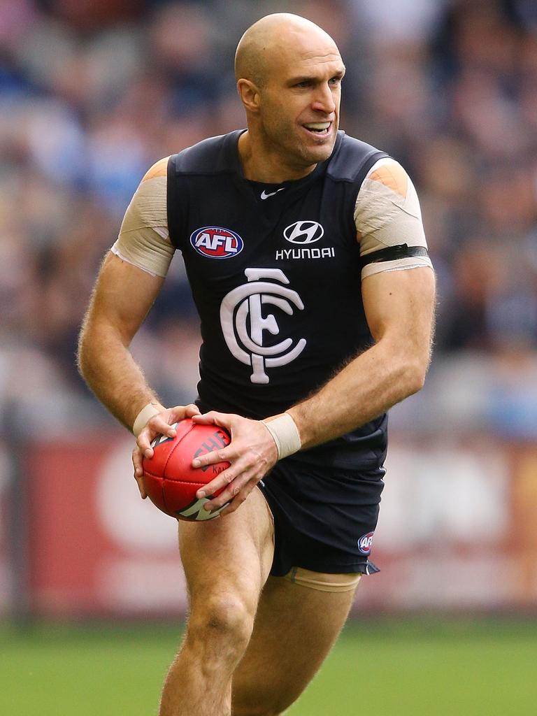 Chris Judd was able to burst out of stoppages.