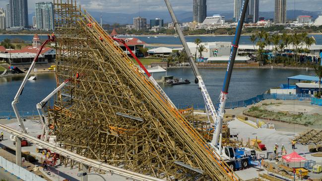 It will be the first wooden roller coaster in the world to have backwards-facing seats.