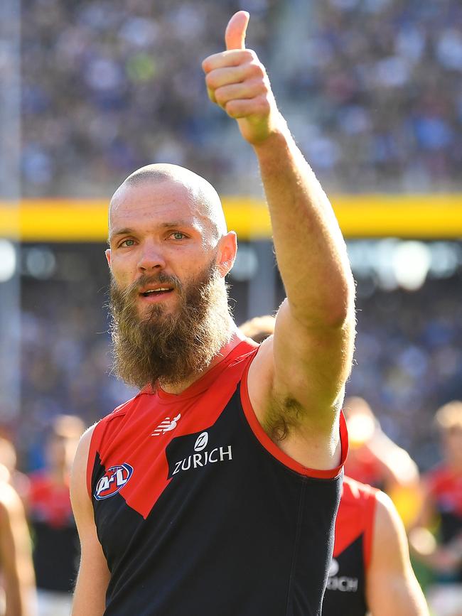 Max Gawn has given Braydon Preuss the thumbs up. Pic: Getty Images