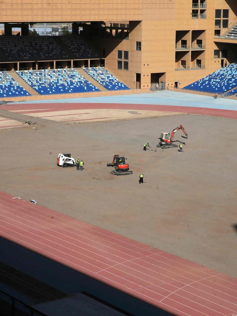 The Marrakesh Stadium in Morocco has a long way to go. Photo by AFP.