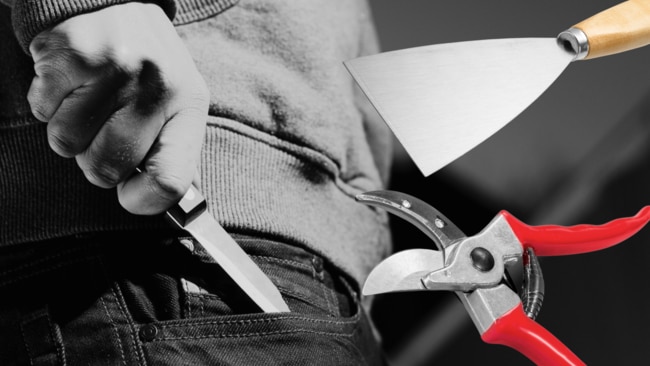 An 18-year-old was the getaway driver for violent thieves who used a knife, garden shears and paint scraper to rob people